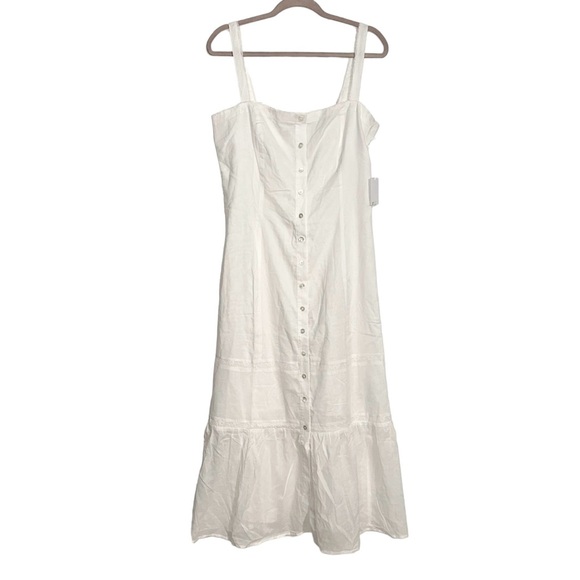 NWT Reformation Dianne Button Down Sleeveless Organic Cotton Midi Dress 8 - Picture 3 of 9